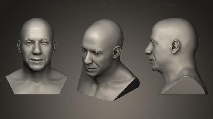 3D модель Вин Дизель голова (STL)